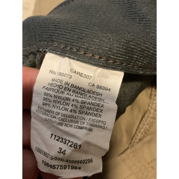 Wrangler Mens All Terrain Gear Khaki Cargo Shorts Size 34 - Picture 4 of 7